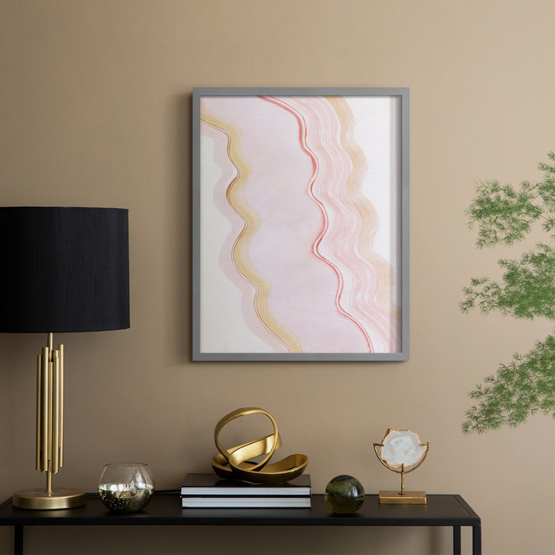 " Strawberry Ripples I ", Gray, 11" H x 9" W