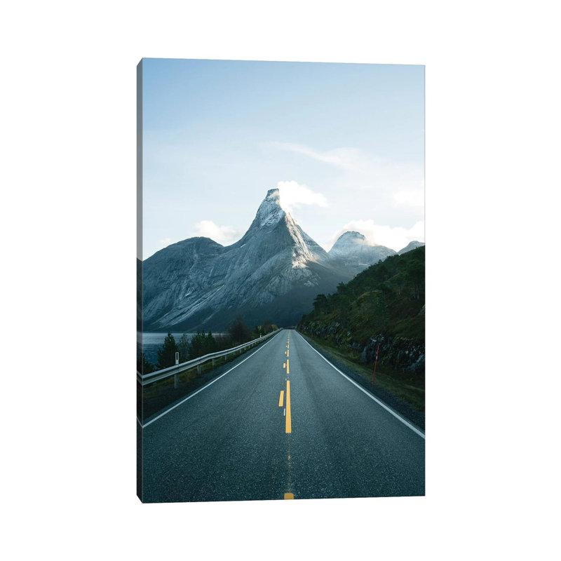 Straight Road by Fabian Fortmann - Wrapped Canvas Print, 101.6 cm H x 66.04 cm W x 3.175 cm D