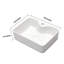 Lavabo de salle de bain vasque en céramique blanc - 19 po x 15 po, moderne, rectangulaire, teinté, comptoir moderne rectangulaire 19 po x 15 po, installation