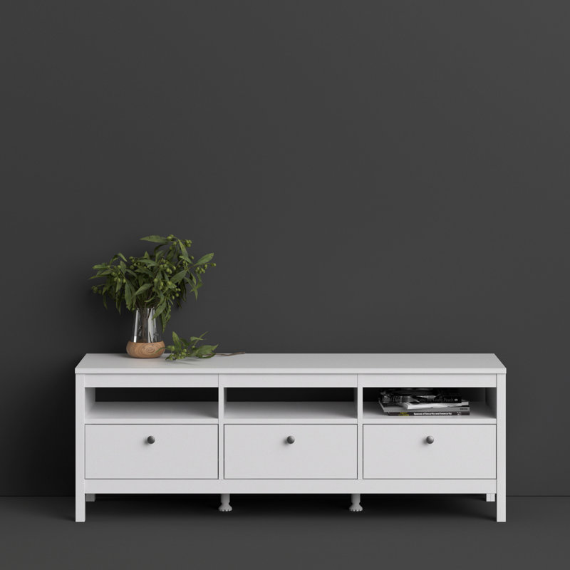 Cynsere Unfinished TV Stand for TVs up to 60", White