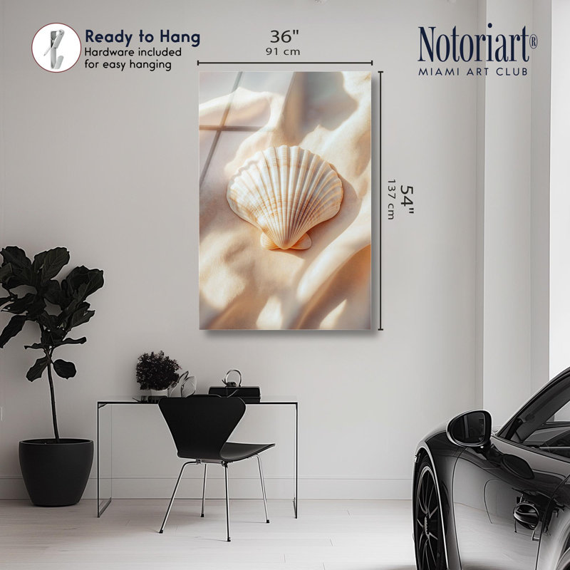 Coquille de soie, reproduction d'acrylique, impression d'art de voyage par Notoriart, H 54 po x l 36 po