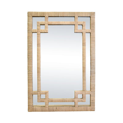 Geneva Rectangle Rattan Mirror