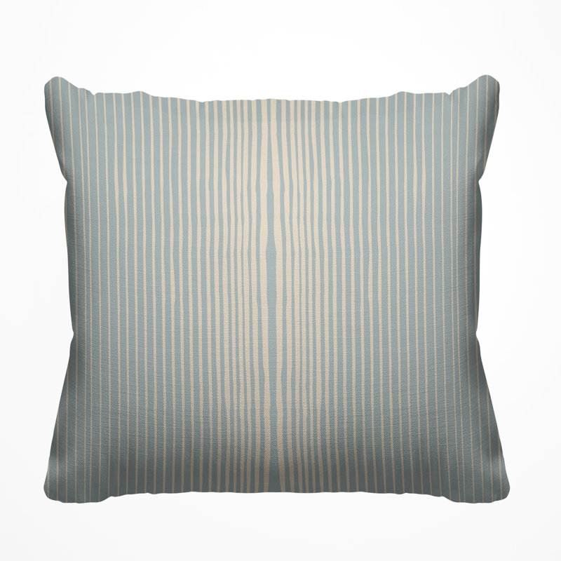 Coussin intérieur / extérieur Ash River, L 19 po x H 19 po, Bleu