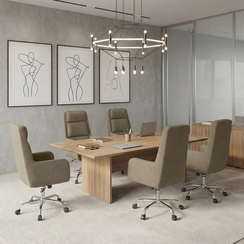 Fauteuil de direction pivotant avec appui-tête Modern, Chameau