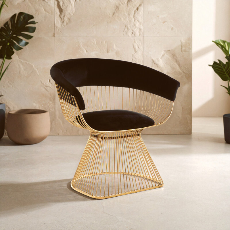 Garceau Velvet Barrel Chair