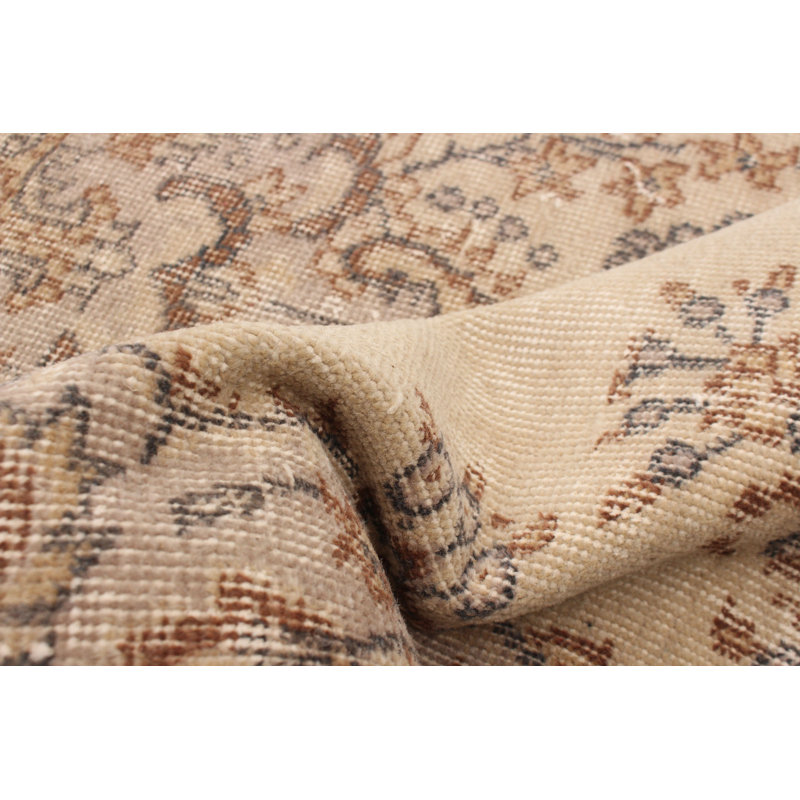 Tapis kaki clair Freyr Vintage 3 pi 8 po x 7 pi 1 po