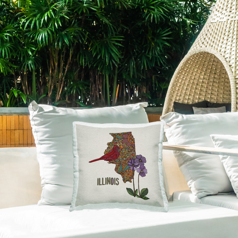 Coussin décoratif intérieur/extérieur dessin cachemire