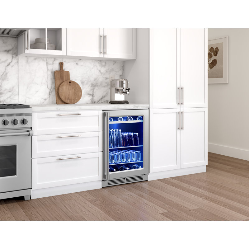 Zephyr Presrv Pro 24 in. 7-Bottle and 105-Can Single Zone Beverage Cooler