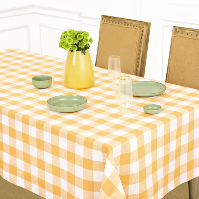 Buffalo Check - 100% Pure Linen Tablecloth