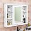 Pharmacie avec porte en miroir pour décoration intérieure moderne-2002892623