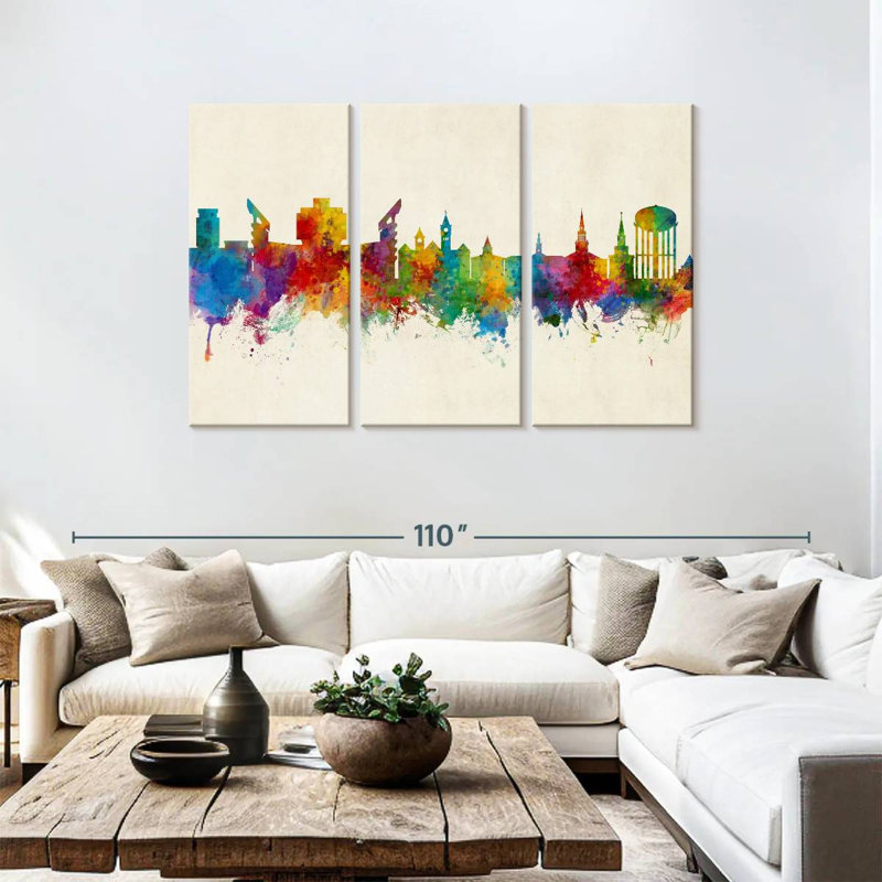 Auburn Alabama Skyline II, H 48 po x l 74 po