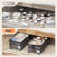 Rangement sous le lit 90L avec roulettes, hauteur réglable, paquet de 2, gris