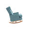 Chaise berçante rembourrée, fauteuil d'appoint, fauteuil avec base en bois massif