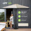 Parasol de patio, parasol demi-rond 9 pi, polyester résistant aux intempéries