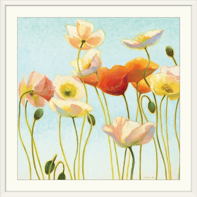 « justing pops i » par shirley novak, reproduction d’art, H 20" x l 20" x P 1", Cadre blanc