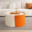 Table basse ronde, table d'appoint moderne avec plateau coulissant extensible, table à thé-1965774323