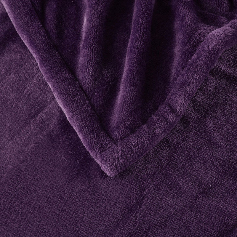 Jeté chauffant en peluche surdimensionné, Mauve
