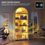 175cm H x 75cm W Bookcase with Tri-Color Sensor Light-750918705