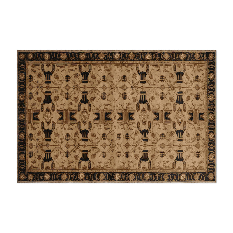 Tapis d'intérieur et d'extérieur brun français, Rectangle 9 pi x 12 pi