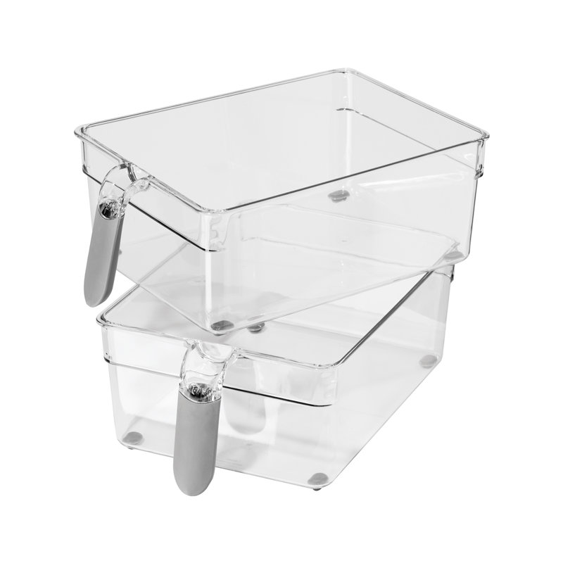 Large Clear BPA-Free Plastic Nesting Storage Bins Set