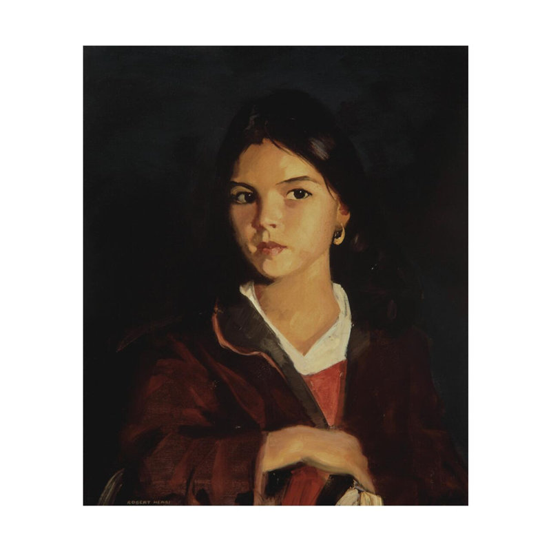 Bernadita par Robert Henri - Estampe numérique, H 20 po x l 16 po