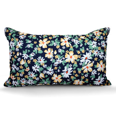 Floral Outdoor Reversible Throw Pillow