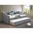 1Pc Day Bed W/ Slat Trundle Button Tufted Nailhead Trim