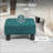 Ottoman Small Foot Stool, Sage Green Linen Modern, Wood Frame for Living Room | Wood | Black-668471316