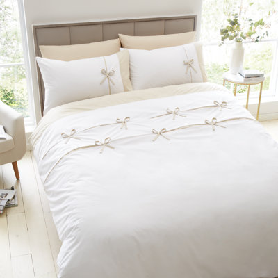 Milo Bow Duvet Cover Set with Pillowcases