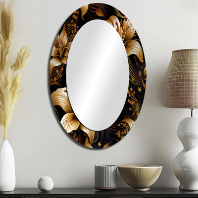 Miroir mural doré doré