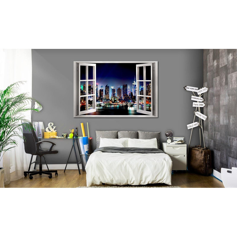Phelecia Window: View of New York sur impression sur toile, H 32 po x l 47 po x P 0,7 po