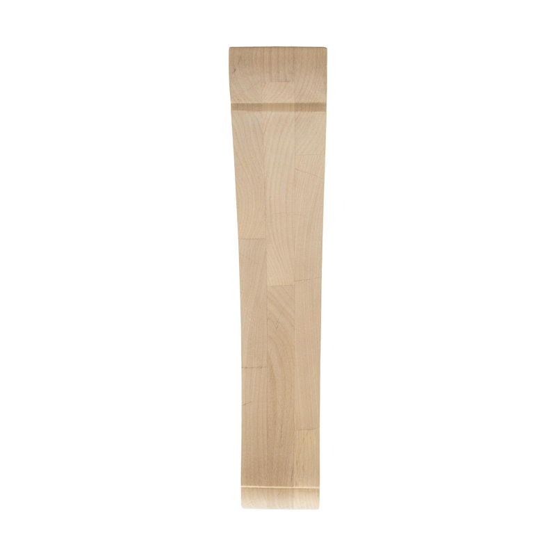 Corbeau de support en bois massif moyen non fini 12 po x 2 1/2 po x 8 po, Aulne