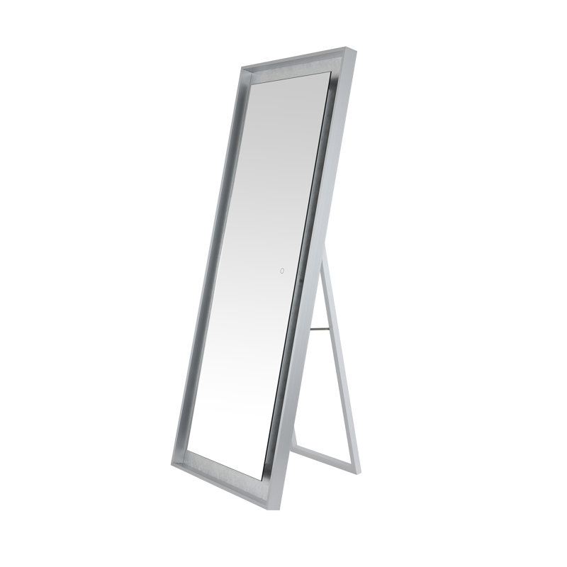Montauk 26" Silver Grey Aluminum LED Rectangular Mirror