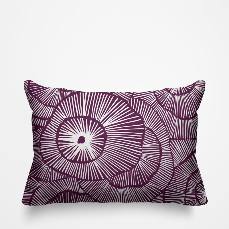 Coussin décoratif intérieur / extérieur Flower Burst, Mauve