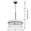 Tyreek 5-Light 20.2'' Antique Black Drum Chandelier with Clear Glass Bars