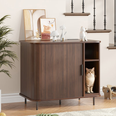 Large Litter Box Enclosure With Charging Station For Automatic Litter Box & Cat Robot 3/4
