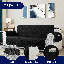 Microfibre/Microsuede Reversible Box Cushion Sofa Slipcover-1165134154