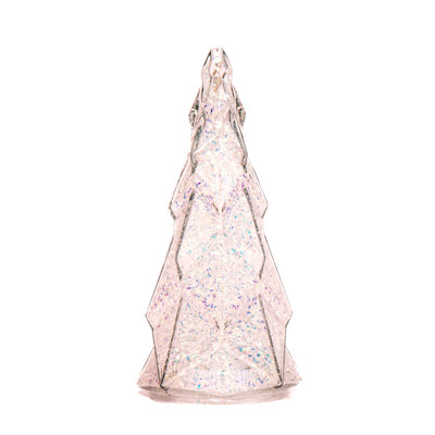 Arbre de Noël en verre coloré - Décoration de Noël de table pour l'intérieur