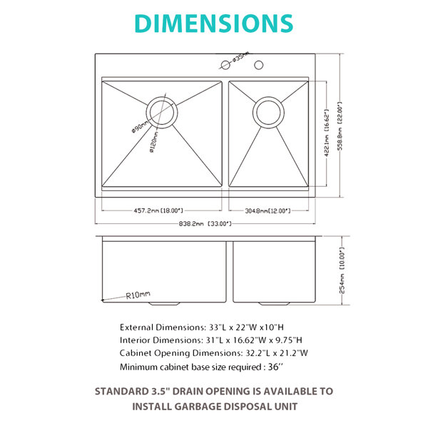 Dimensions du produit