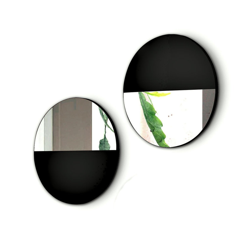 Fryer Flat Wall Mirror, Black