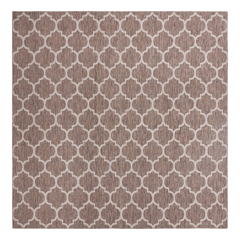 Tapis intérieur / extérieur brun Hampstead, Carré 13 pi, Brown