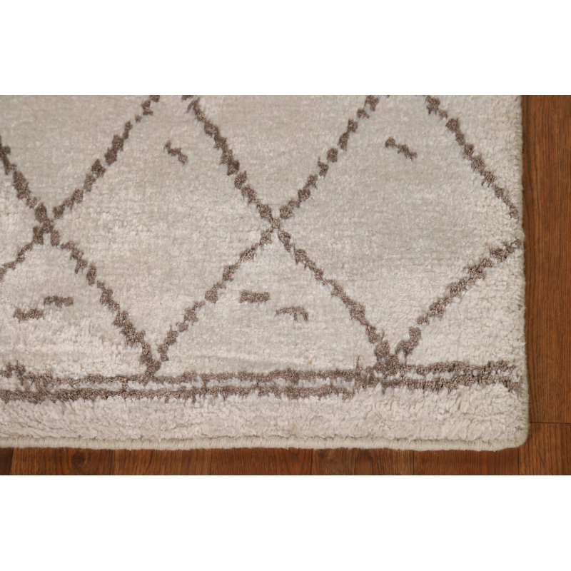 Tapis décoratif marocain en laine Trellis
