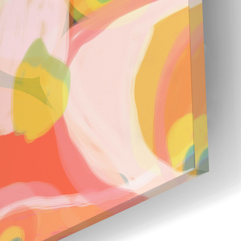 «Watermelon Cocktail» par Jan Weiss, art mural en verre acrylique, H 12 po x l 12 po x P 0,13 po