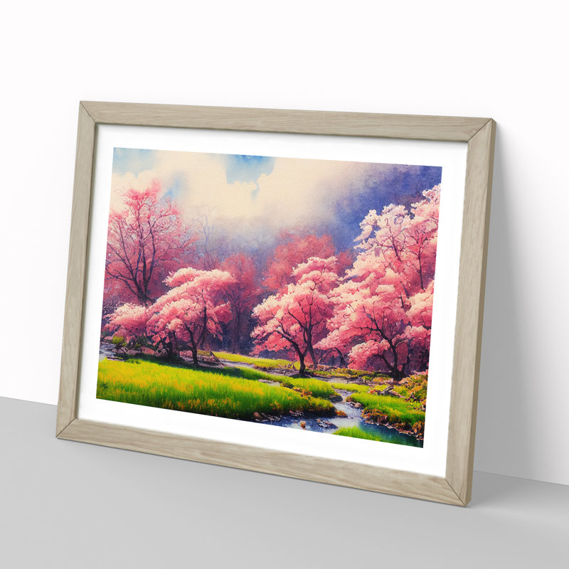 Spring Forest Watercolour - Framed Print