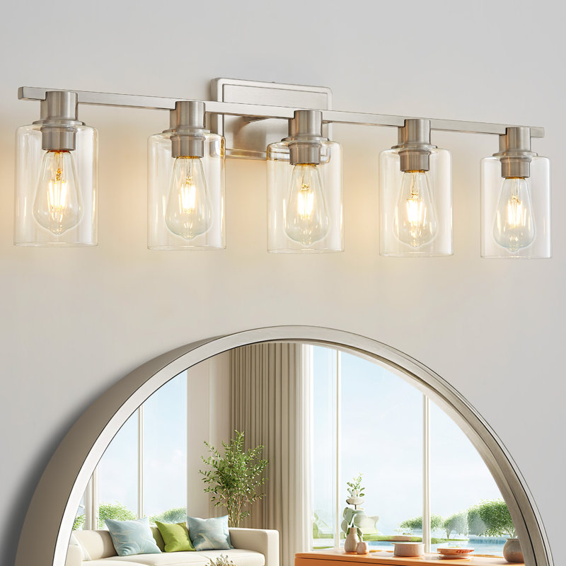 Middlewich 5-Light Dimmable Vanity Light, Nickel