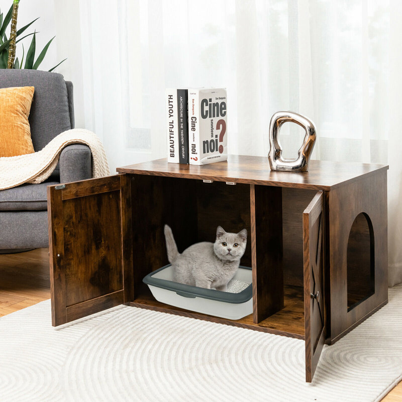 Enclos pour chat avec litière Morison