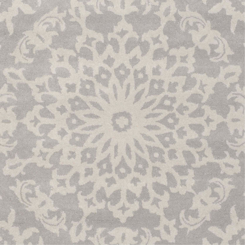 Tapis oriental en laine touffeté à la main Rudra, Rond 3 pi