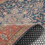 Orange Navy Boho Vintage Cotton Chenille Kilim Non-Slip Cotton Base Kilim-1296291627