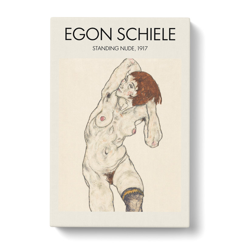 Portrait Of A Woman Vol.7 Print by Egon Schiele - Wrapped Canvas Painting, 50cm H x 35cm W x 3cm D