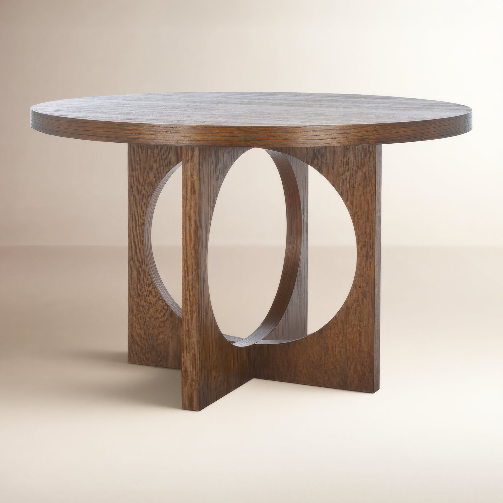 Vischer 47'' Round Dining Table, Medium Oak